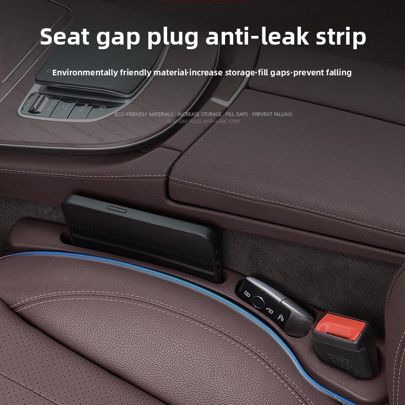 Built-in storage pocket on the car seat gap plug