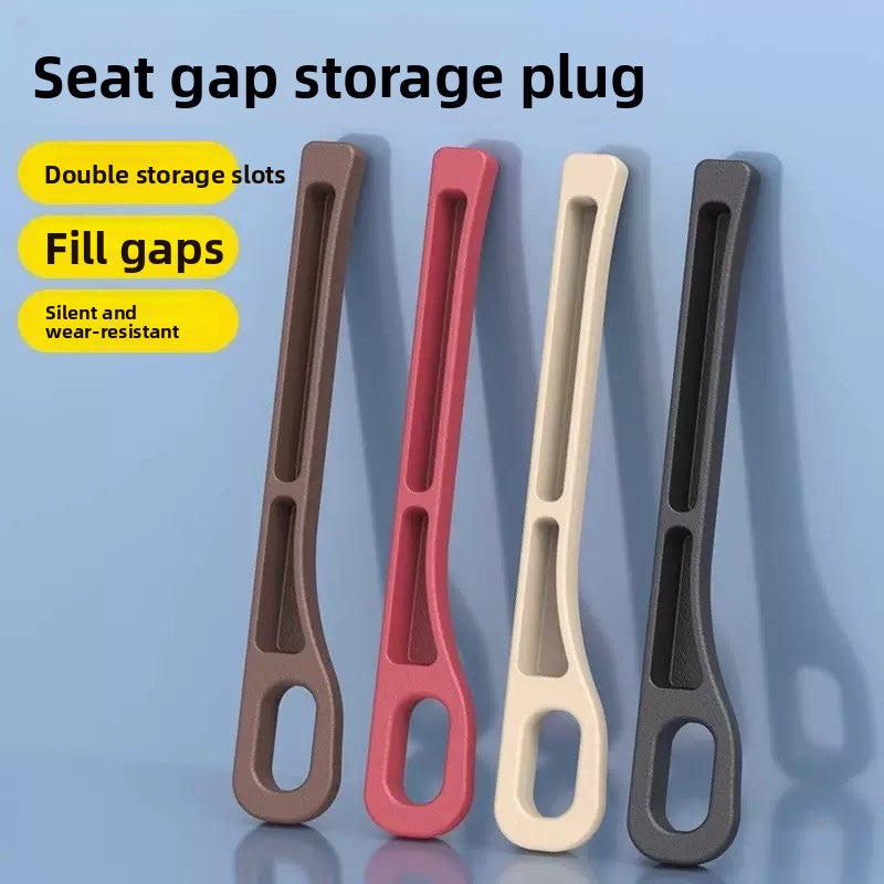 Amora car seat gap plug filling the gap between a car seat and the center console